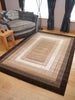 Small Large Thick Soft Dark Brown Beige Floor Mat Rugs Plain Border Carpet Cheap