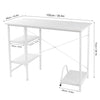 Modern Computer Desk Study Table Office Desk with 2 Shelves for Home Office UK