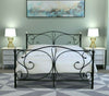 Metal Bed Frame With Crystals Black or White Bed Frame 4FT Double King Mattress