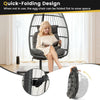Hanging Egg Chair Egg Swing Hammock Chair w/ Head Pillow & Large Seat Cushion