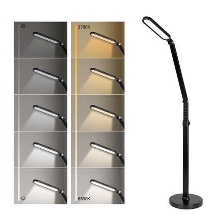 LED Floor Standing Lamp Dimmable Adjustable Study Reading Light Office Work UK