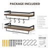2Pcs Corner Wall Shelves Industrial Style Metal Wood Shelving Shelf Storage Hook