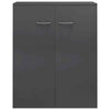 Sideboard Chipboard Side Cabinet Storage Organiser Home High Gloss Grey