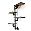 UK Vintage Industrial Pipe Wooden Wall Floating Shelf Storage Shelving Unit GL