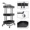 Mobile Rolling Kitchen Trolley Cart 3 Tiers Storage Rack Organizer Mesh Tray UK