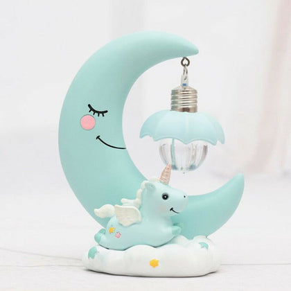 LED Unicorn Night Light Battery Table Bedroom Lamp Kids Girls Boys Bedside Light