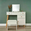 Vanity Flip-up Mirror Storage Dressing Table w/ 3 Drawers 1 Door Stool Set UK