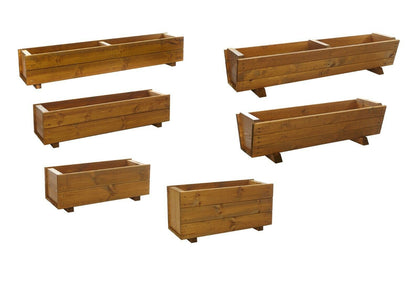 Wooden Planters Garden Pot Boxes Large Outdoor Herb Rectangular Trough Balcony