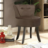 Velvet/Linen Dressing Table Stool Vanity Chair Bedroom Makeup Stool Seat Back
