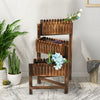 Adjustable Indoor Plant Stand Wooden Flower Pots Holder Rack Display Shelf Wood