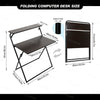 Study Coffee Table Foldable Computer Desk Laptop Double Layers Dark Walnut New
