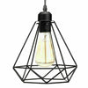 Industrial Geometric Ceiling Pendant Light Easy Fit Metal Cage Pendant Fixture