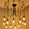 Vintage Ceiling lights chandelier black industrial pendant lamp shades spider UK