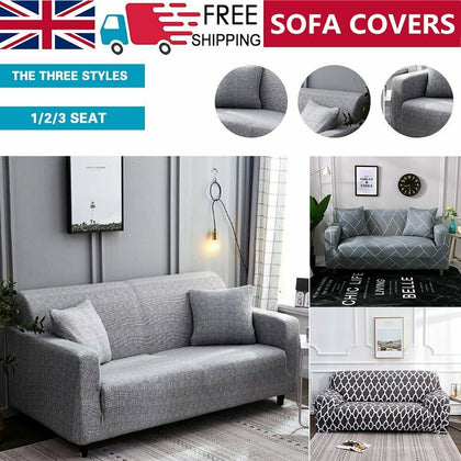 1/2/3 Seats Sofa Couch Cover Corner Stretch Slipcover Easy Instal Elastic Fabric