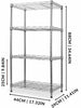 4 Tier Chrome Metal Storage Rack/Shelving Wire Shelf Kitchen/Office/Garage Unit