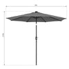 Mondeer 2.7M/3M Garden Parasol Tilt Sun Shade Umbrella 32 LED Light Hand Crank