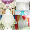 10ft Silk White Backdrop Drapes Curtain Wedding Ceremony Party Home Window Decor