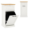 Laundry Cabinet Organizer Freestanding Tilt Out Laundry Hamper W/ Drawer &Basket