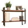 Rustic Wood Tri Wall Shelf Kitchen Floating Shelves Large Corner Racks Storage