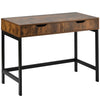 COMPUTER DESK WITH 2 STORAGE DRAWERS HOME OFFICE STUDY WRITING DESK WOODEN TABLE