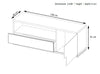 Modern WHITE GLOSS TV Cabinet Stand Media Entertainment Drawer Unit 138cm Muza