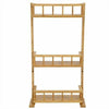Bamboo Wooden Refrigerator Rack Wall Hanging Shelf Kitchen Storage Free Standing