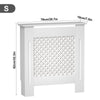 Radiator Cover White Wooden Cabinet Traditional Shelf Grill Furniture Small Size