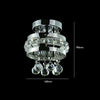 Modern LED Crystal Ceiling Hallway Light Lamp Fitting Pendant Chandelier Chrome