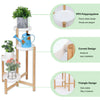 Bamboo 3/4 Tier Plant Stand Outdoor Indoor Tripod Flower Pots Rack Garden Shelf