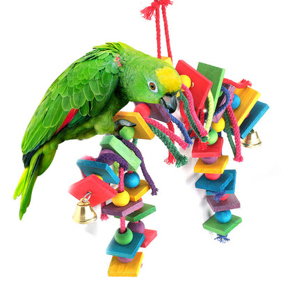 Parrot Toys Chew Hanging Rope Small Ladder Stand Budgie Cockatiel Cage Bird Toy