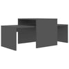 Coffee Table Set Chipboard Accent Side End Couch Table Grey