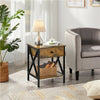 End Table with 1-Drawer and 1-Bottom Shelf,Bedside Table for Living Room/Office