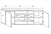 Modern Sideboard TV Unit Stand Cabinet High Gloss &Matt White LED Lights Sar01