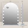 Hollywood Vanity Make Up Mirror with Lights 18-LED Tabletop Wall Metal 80x62cm