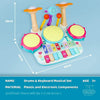 5 in 1 Electronic Baby Drum Kit Toy Set Kids Musical Instruments w/Microphone