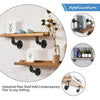4 Pipe Shelf Bracket Industrial Metal Rustic Wall Floating Shelves Support Decor
