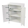 Cabinet Storage Cupboard Sideboard White Wooden 2 Doors &3 Shelves Hallway Unit