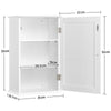 Wall Mounted Cabinet 3 Tiers Storage 1 Door Medicine Foods Storage for Bathroom