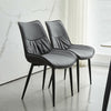 2 x Dining Chairs Modern Design Retro Lounge Faux Leather PU Chairs Living Room