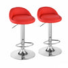 2 Bar Stools Gas Lift Breakfast Bar Chair Kitchen Pub Stool Faux Leather Chrome