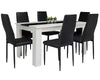 Wood Dining Table and Chairs 4 / 6 Set Pu Leather Seat Kitchen Room Furniture