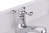 2X Basin Sink Taps Ceramic Lever Traditional Bath Twin Hot &Cold Tap Pair chrome
