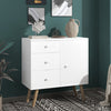 Sideboards Kitchen Cupboard with Door and 3 Drawers Storage Cabinet Buffet Table
