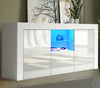 High Gloss White Sideboard Cupboard Display Cabinet Tv Unit Stand With Led Light