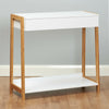 SALE  White 1 Drawer Bamboo Console Table Hallway/Dressing Room #215
