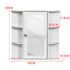 Bathroom Cabinet Cupboard Wall Mounted Storage with Mirror Single Door & Knob UK