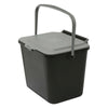 Black & Silver Grey 5L Kitchen Compost Caddy/Food Recycling Waste Bin – 5 Litre