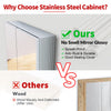 LED Bathroom Mirror Cabinet with Demister Socket 3 Color Light Dimmable 1000x600