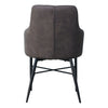 2* Brown/Grey Faux Leather/PU Dining Chairs Armchairs Padded Office Dining Room