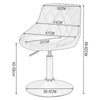 1x Breakfast Bar Stools Bar Chairs for Kitchen Bar Stools with Velvet Swivel Gas